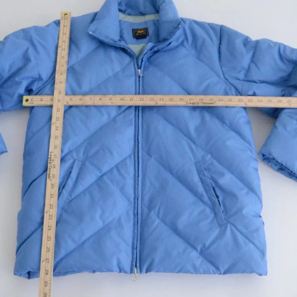 Vintage Route  66 Blue Puffer Jacket Large - Picture 4 of 15